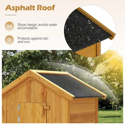 Wooden Garden Shed, Outdoor Tool Storage Cabinet