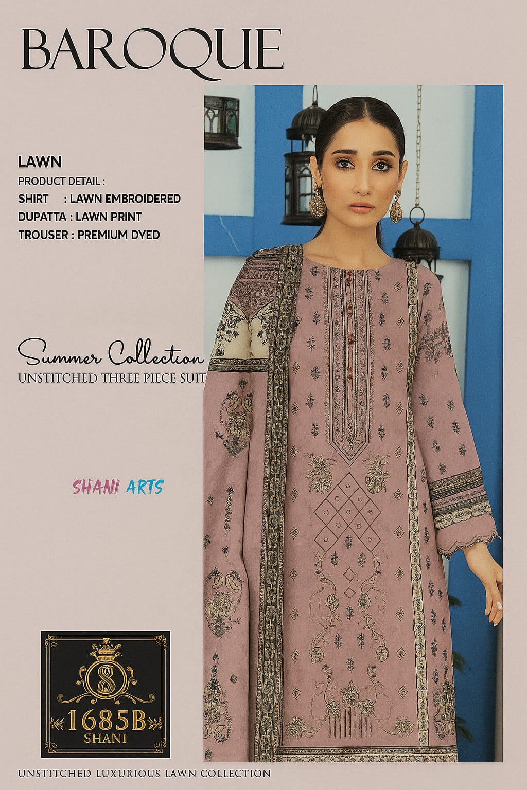 3p lawn luxury embroiderd