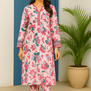 2PC Pastel Printed Lawn Suit – Soft & Elegant Summer Style