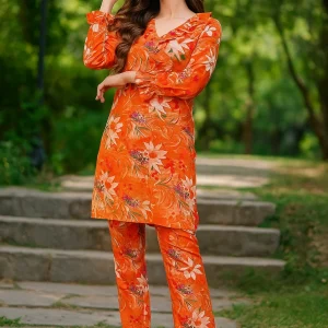 2PC Unstitched Lawn Suit – Trendy Summer Wear for Teenage Girls