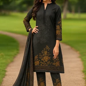 Mishal Stylish Embroidered Lawn Suit 3 Piece