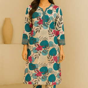2PC Luxury Lawn Suit – Elegant Floral Printed Design